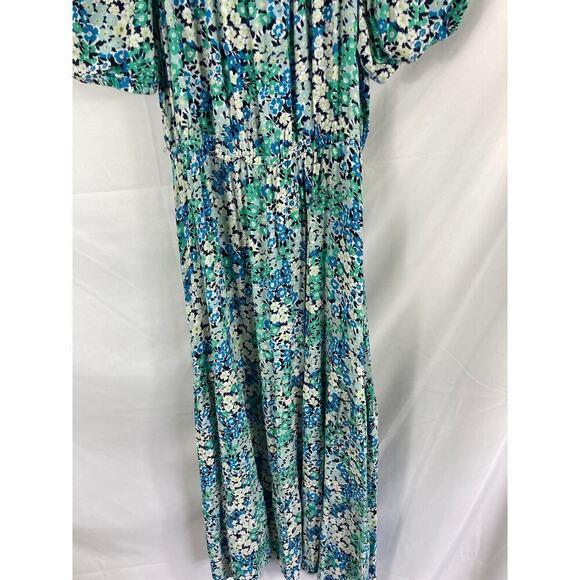 Ann Taylor LOFT Floral Print Off Shoulder Maxi Dress Size Small - Picture 2 of 6